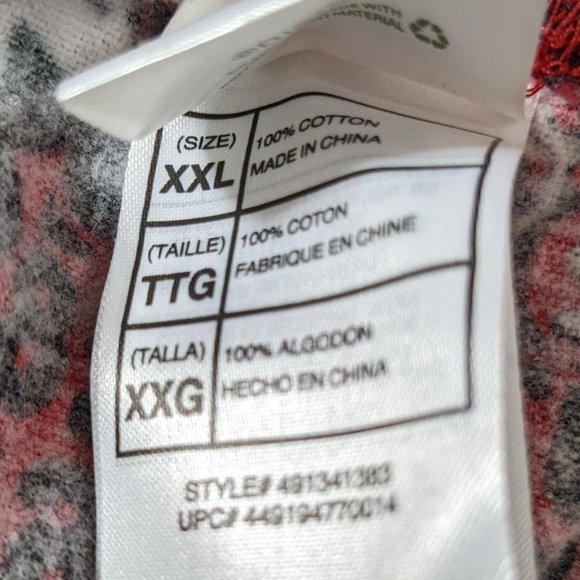 Mickey Mouse Flannel Sleep Pants in Red & Black Mickey Mouse Print - size XXL - Picture 6 of 7